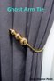 Ghost System Special Design Metalized Curtain Arm Tieback Installed on the Cornice