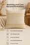 Set of 4 Natural Linen Tassel Throw Pillow Covers Bohemian Rustic Vintage Living Room Decor Decorative 4-Piece Throw Pillow Covers - 7