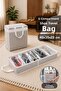 7-Piece Suitcase Organizer Set - Striped Travel Bag Organizer Bag Organizer Gray - 2