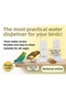 Bird Care Set White Bird Bath and White Double Water Bowl Large Water Bowl for Lovebirds Canaries Finches Etc. - 3