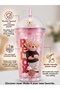 Cool Teddy Series: Frosted Gel Flask with Movable Beads and Straws - 4