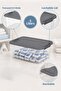 5Lt Elora Lockable Lid Box - Powder Tablet Detergent Organizer Multi-Purpose Bathroom Organizer Gray - 3