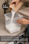 2 Pieces 7.5Lt Elora Organizer Box - Deep Locking Lid Bathroom Organizer Detergent Container Beige - 2