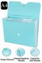 Bellows File with 13 Compartments Pastel Blue 1 Piece A4 Accordion File Organizer 13 Pockets Elastic File B
