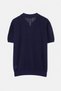 Lacivert Relaxed Pamuklu Kısa Kol Polo Yaka Ajurlu Triko T-shirt TMNSS23PO00024 - 7