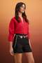 Black Ornament Pocketed 100% Linen Woven Shorts Twoss26Sr00205 - 2