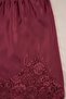 Burgundy Lace Detailed Skirted Satin Woven Pajama Set Thmss26Pt00100 - 5
