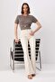 Ekru  Yüksek Bel Flare Jeans TWOSS26JE00332