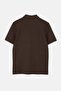 Brown Regular Cut Textured Polo Collar T-Shirt Tmnss26Po00047 - 6