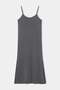 Khaki Modal Strappy Comfortable Fit Two-Side Slit Long Dress Tdrss26El00088 - 5