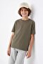 Green-Stone-Khaki 3-Pack Boys' 100% Cotton Basic Short Sleeve Knitted T-Shirt Tkdss25Ts00021 - 2