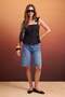 Siyah %100 Keten Aksesuar Detaylı Peplum Bluz TWOSS26BZ00681 - 2