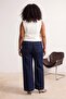 Özel Koleksiyon Koyu Mavi Cep Detaylı Straight Fit İnce %100 Pamuk Non-Stretch Jeans TBBAW26CJ00021 - 3