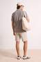 Gray Regular/Normal Cut Textured Polo Collar T-Shirt Tmnss26Po00021