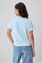 Mavi Nakışlı Regular/Normal Kalıp Kısa Kollu %100 Pamuk Örme T-Shirt TWOSS26TS00124 - 4