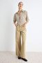 Taba %100 Pamuk Yüksek Bel Wide Leg Jeans TWOAW27JE00059 - 2