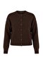 Wardrobe Essentials Kahverengi Yünlü Bisiklet Yaka Basic Triko Hırka TWOAW27HI00098 - 6