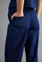 Koyu Mavi DÖKÜMLÜ Bluz Jeans Denim Alt - Üst Takım TWOAW27AU00051 - 5