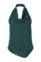 Khaki Degaje Collar Backless Woven Crepe Blouse Twoss26Bz00408