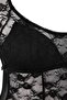 Siyah Dantel Cut Out Detaylı Sırt Dekolteli Kaplı Uzun Kollu Çıtçıtlı Örme Body THMAW27BD00002 - 5