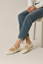 Women's White Mary Jane Teddy Plush Single Strap Casual Ballerina Flats Byndmj01 - 3