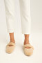 Women's Beige Thick Strap Mary Jane Feather Casual Ballerinas Byndmj002 - 3