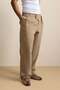 Men's Baggy Fit Asymmetrical Pleated Tencel Trousers Beige - 6