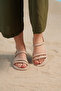 Women's Dark Beige Rome Double Strap Puff Sandals 2cm Byndrsl01 - 2