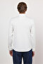 White Italian Collar Long Sleeve Pocketless Product S Slim Fit Shirt 1004260160 - 3