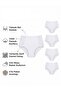 4-Piece Women's Bato Panties Plus Size High Waist with Lace Sides - 2