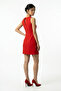 Front Bead Detail Low Cut Half Lined Short Dress - 4