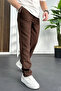 Men's Relaxed Fit Linen Trousers Brown Edw138 - 2