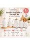 6 Piece Porcelain Daisy Oil Pot with Wooden Stand 3-Piece Tea Sugar Salt Jar Set Dowry Set Set