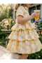 Girl's Colorful Layered Cotton Linen Dress - 3