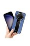 Honor Magic 7 Lite Compatible Case Premium Leather Case Blue - 3