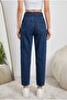 Women's High Waist Mom Jeans Pants 100% Cotton No Stretch - 2