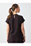 Bitter Brown Round Neck Sleeveless Blouse with Lace Detail Woven - 5