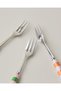 Colorline stainless steel 4-piece cocktail fork 15 cm pink - 3