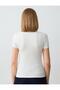 White Slim Fit Short Sleeve Shirt Collar Knitted T-Shirt - 5