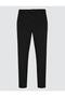 Black High Waist Regular Leg Gabardine Woven Trousers - 7
