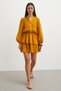 Bolon Sleeveless High Collar Layered Chiffon Dress