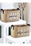 Set of 2 Jute, Inner Cabinet Laundry Children's Room Toy Organizer Folding, Storage Basket Organizer - 2