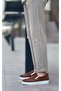 BA0339 Laceless Velvet Brown White Sole Casual Men's Shoes - 4
