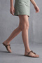 Women's Thin Strap Flip-Flops with Bohemian Stone Buckle, Casual Slippers, Marsil Mink - 6