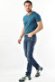 Men's String Ripped Jeans Blue - 3
