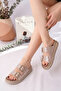 2-Piece Women's Imported Shiny D Leather t Slipper Double t Buckled Comfortable Sole Daily Slippers - 3