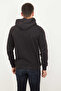 Black Hooded Kangaroo Pocket Sweatshirt - 7