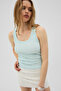 Lillesol women's ribbed look slim fit body-fitting pool collar cotton basic turquoise tank top - 4