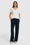 Women's White V-Neck Basic T-Shirt 50323448-Vr013 - 4