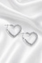 Women's Serrated Heart Earrings - 2